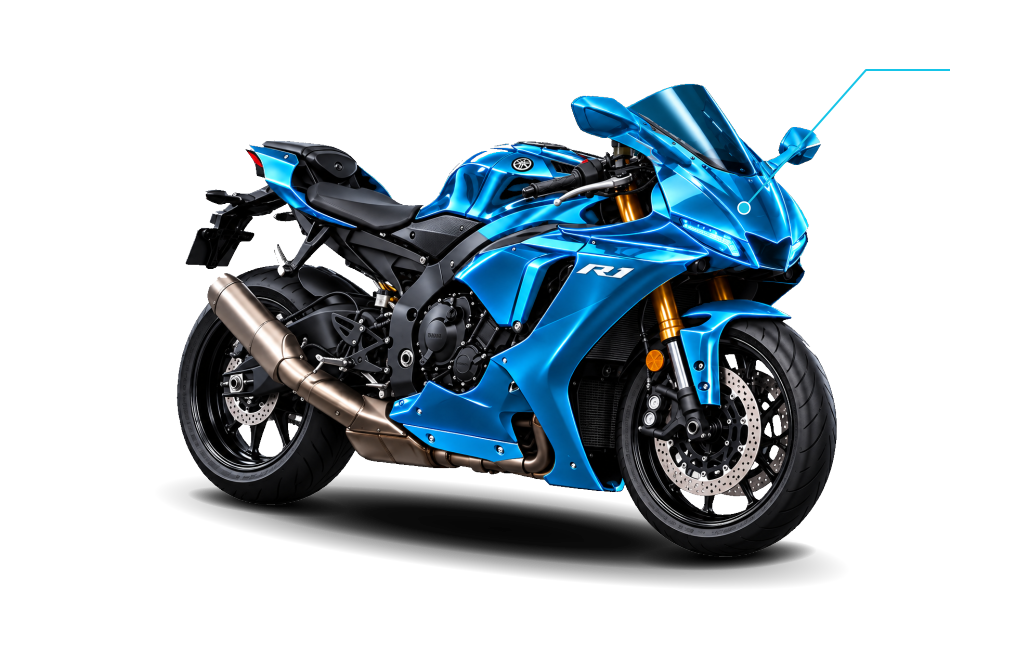 Motorcycle showing full clear PPF coverage on its painted bodywork, with a full clear protection callout.