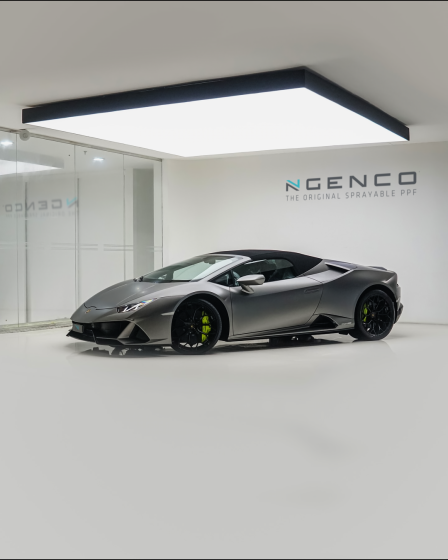 Matte grey Lamborghini in the Ngenco application studio